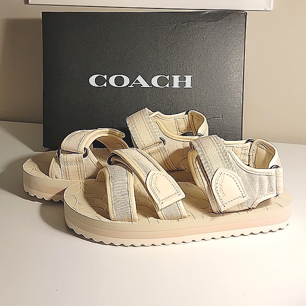 NWT Coach Sport Sandal In Signature Jacquard CB873 Size 8